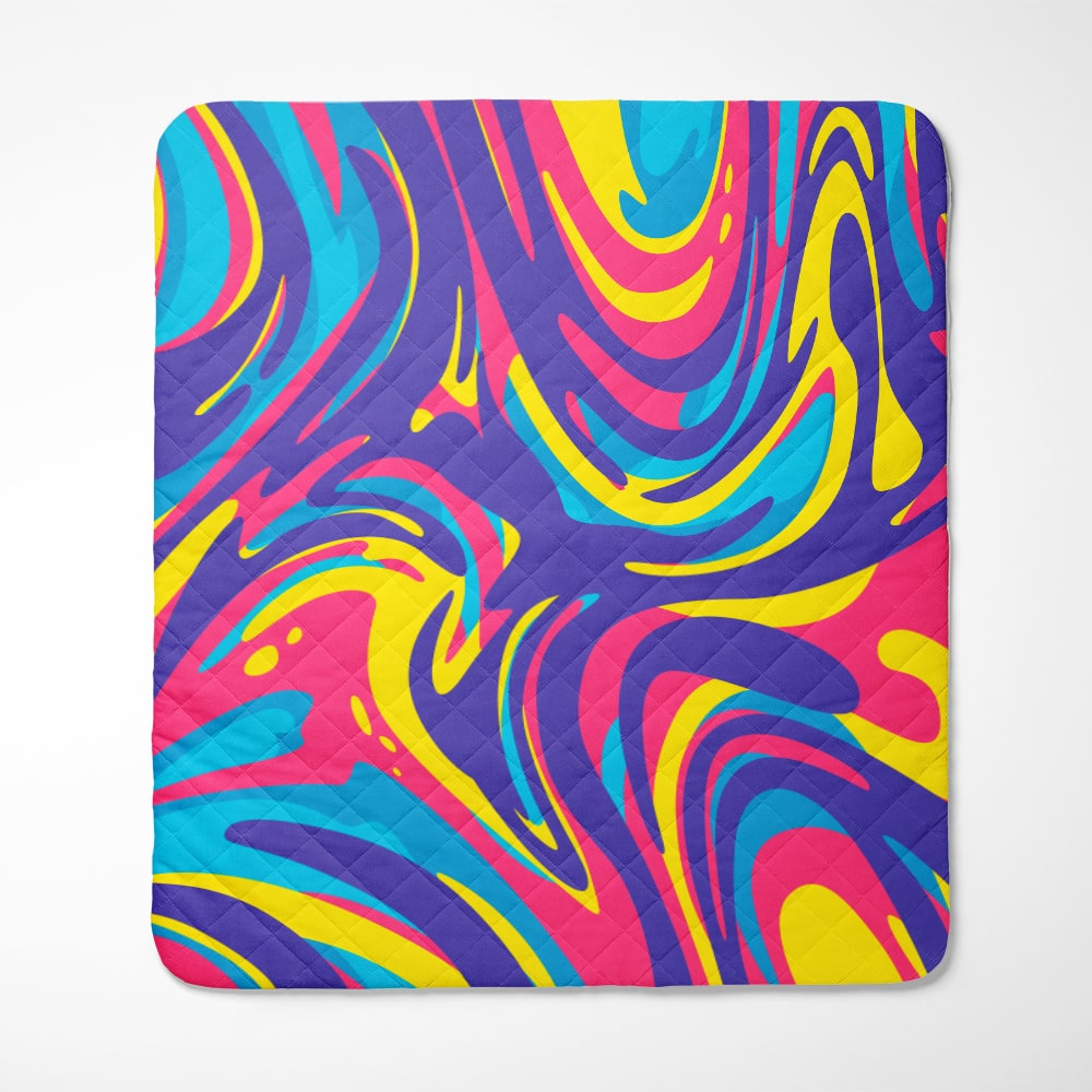 Psychedelic Abstract Art Quilt Bedding