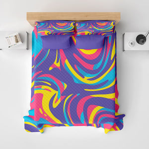 Psychedelic Abstract Art Quilt Bedding