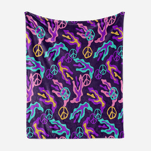 Psychedelic Abstract  Pattern Blanket