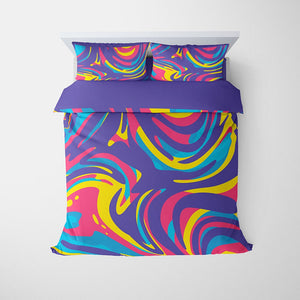 Psychedelic Flow Abstract Art Comforter Bedding