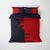 Red and Black Brush Stroke Comforter Bedding