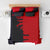 Red and Black Brush Stroke Quilt Bedding