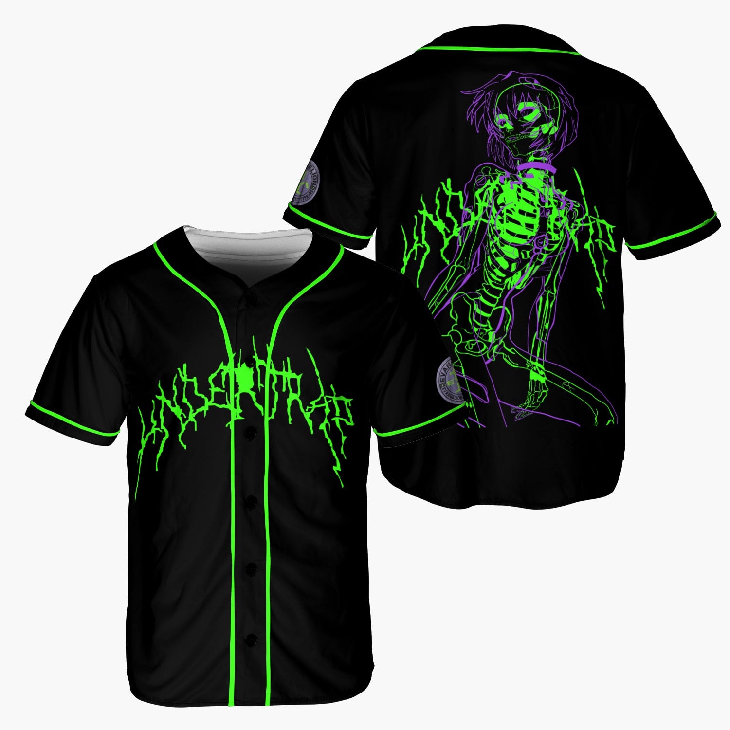 Rei Evengelion sketch Baseball Jersey