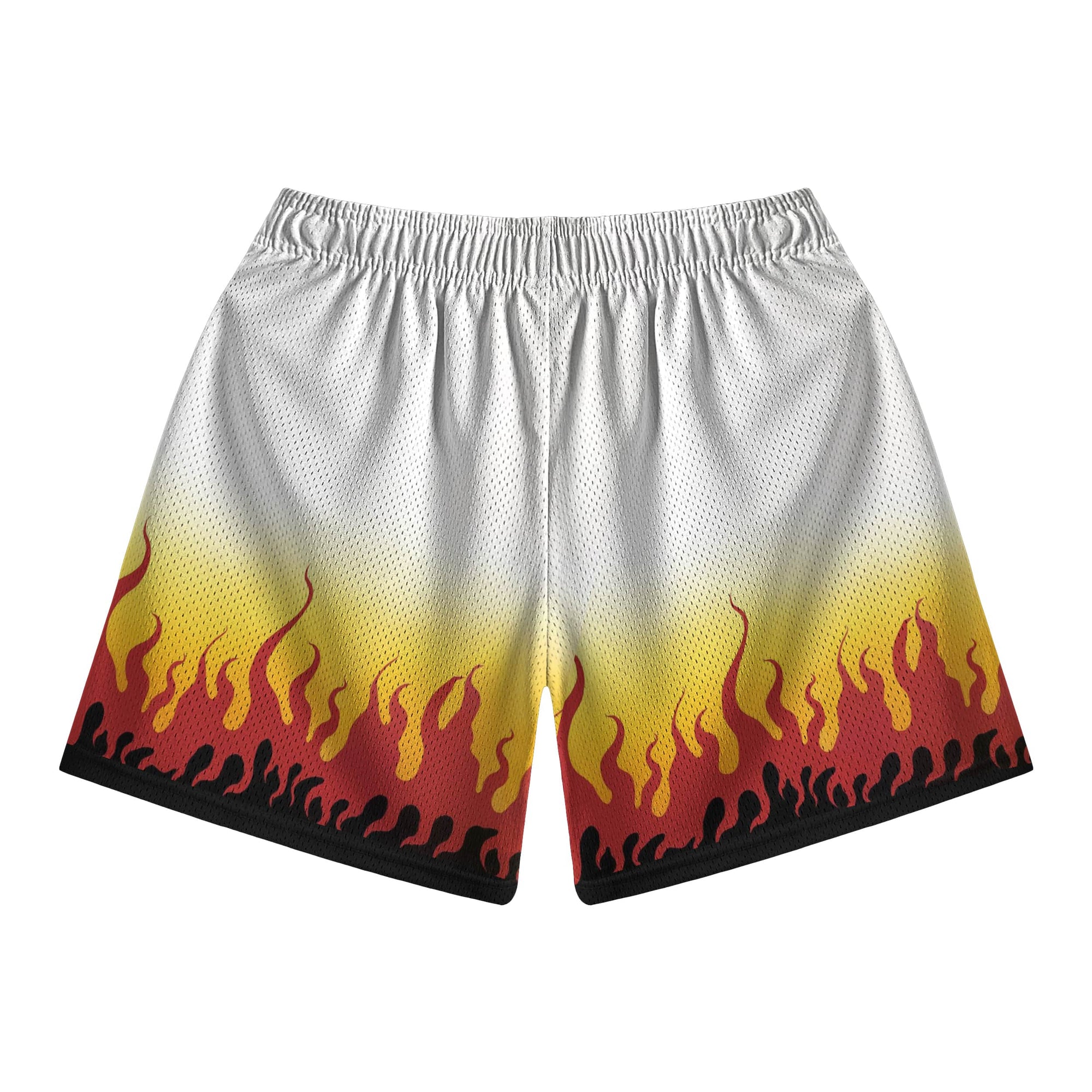 Flame Pillar Demon Slaying Corps Pattern Mesh shorts