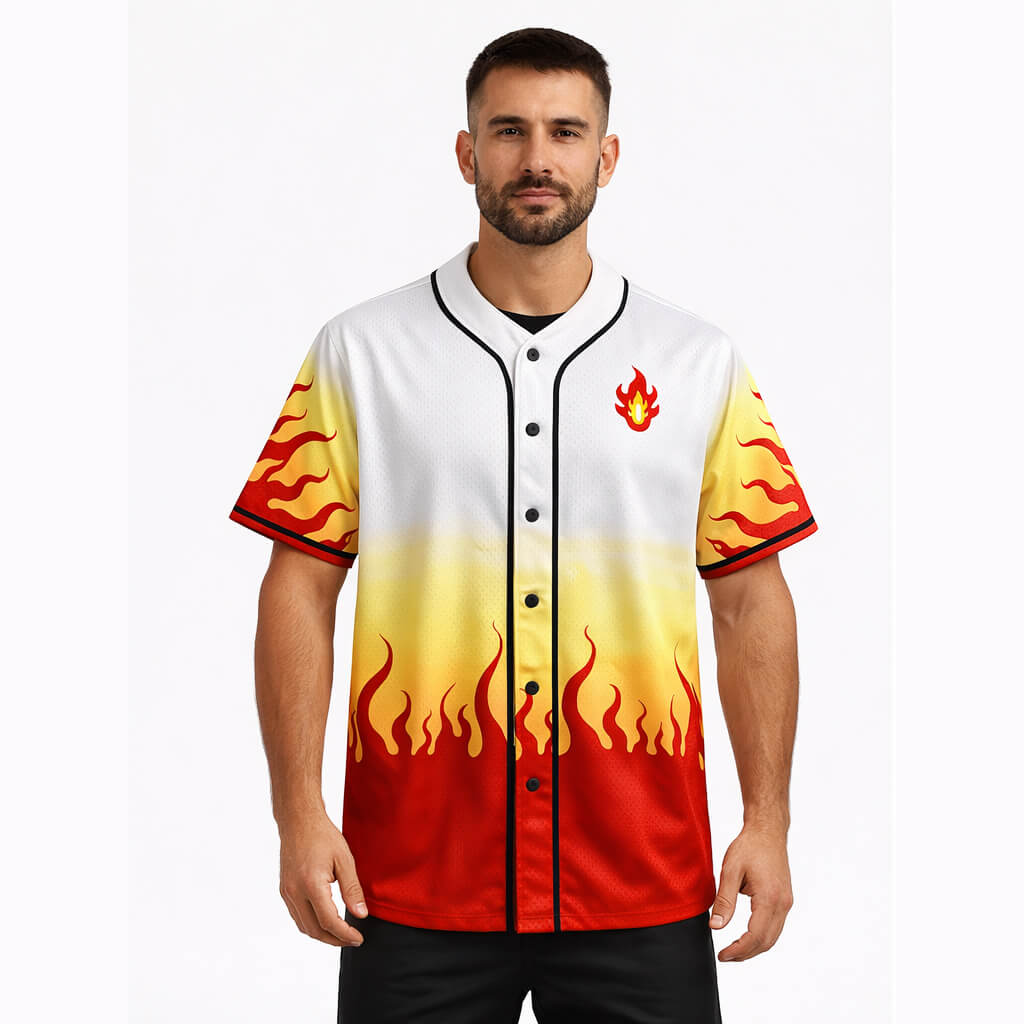 Flame Pillar Baseball Jersey
