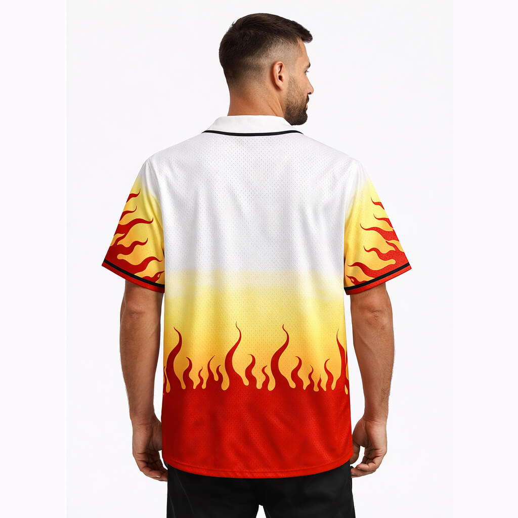 Flame Pillar Baseball Jersey