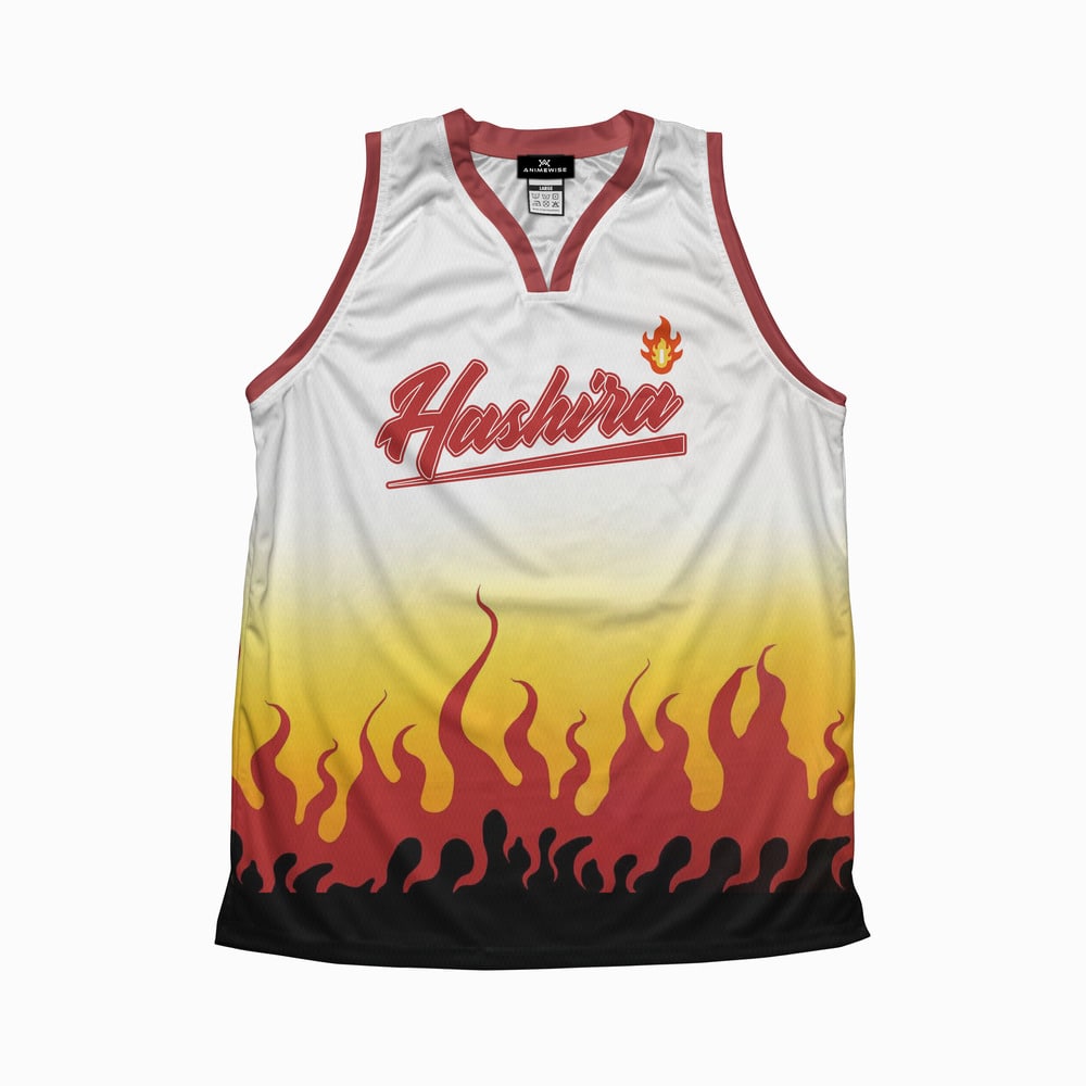 Flame Pillar Demon Slaying Corp Basketball Jersey