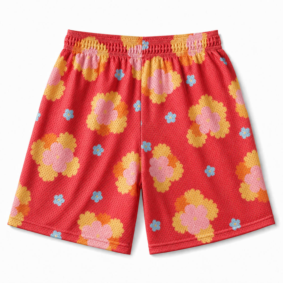 Retro Bloom Athletic Mesh Shorts