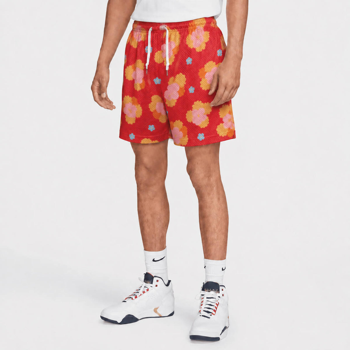 Retro Bloom Athletic Mesh Shorts