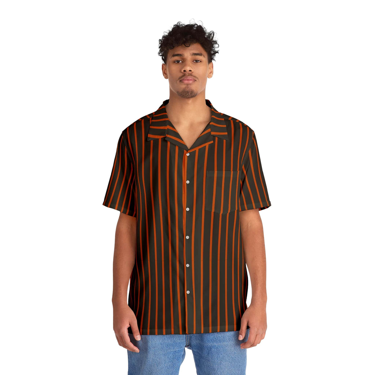 Rhys Stripes Pattern Hawaiian Shirt