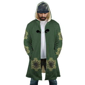 Zoro Wano Arc Fleece Hooded Cloak Coat