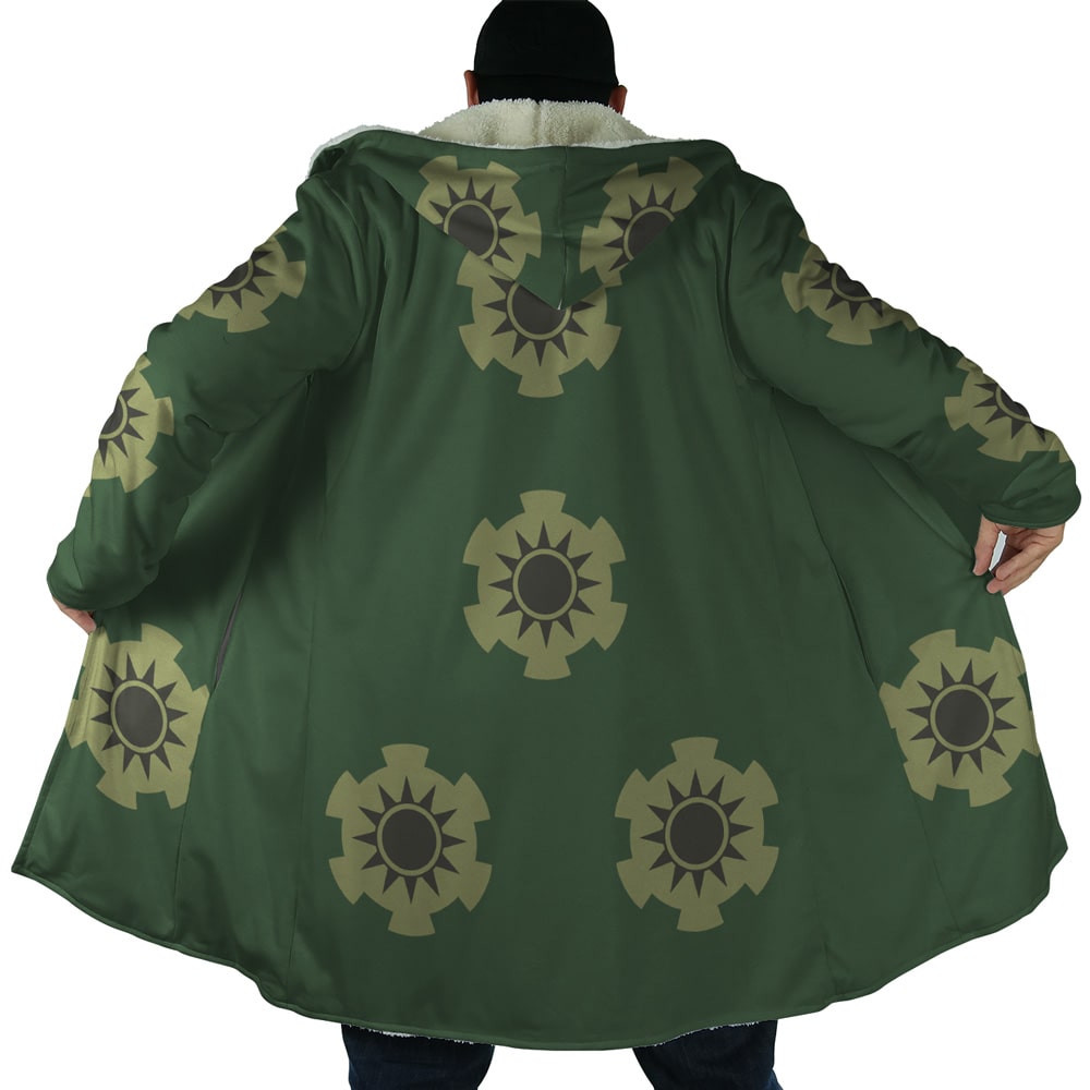 Zoro Wano Arc Fleece Hooded Cloak Coat