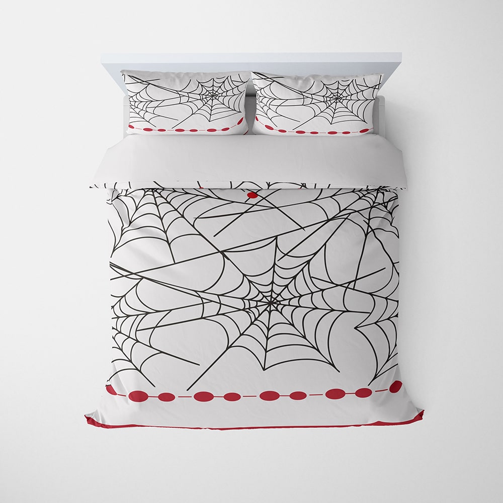 Demon Corps Spider Web Pattern Comforter Set Bedding