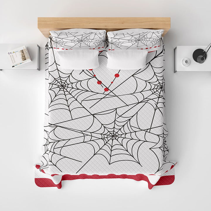Demon Web Brushed Pattern Bedspread Quilt Set