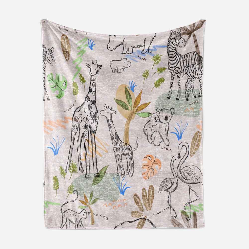 Safari Art Animals Blanket