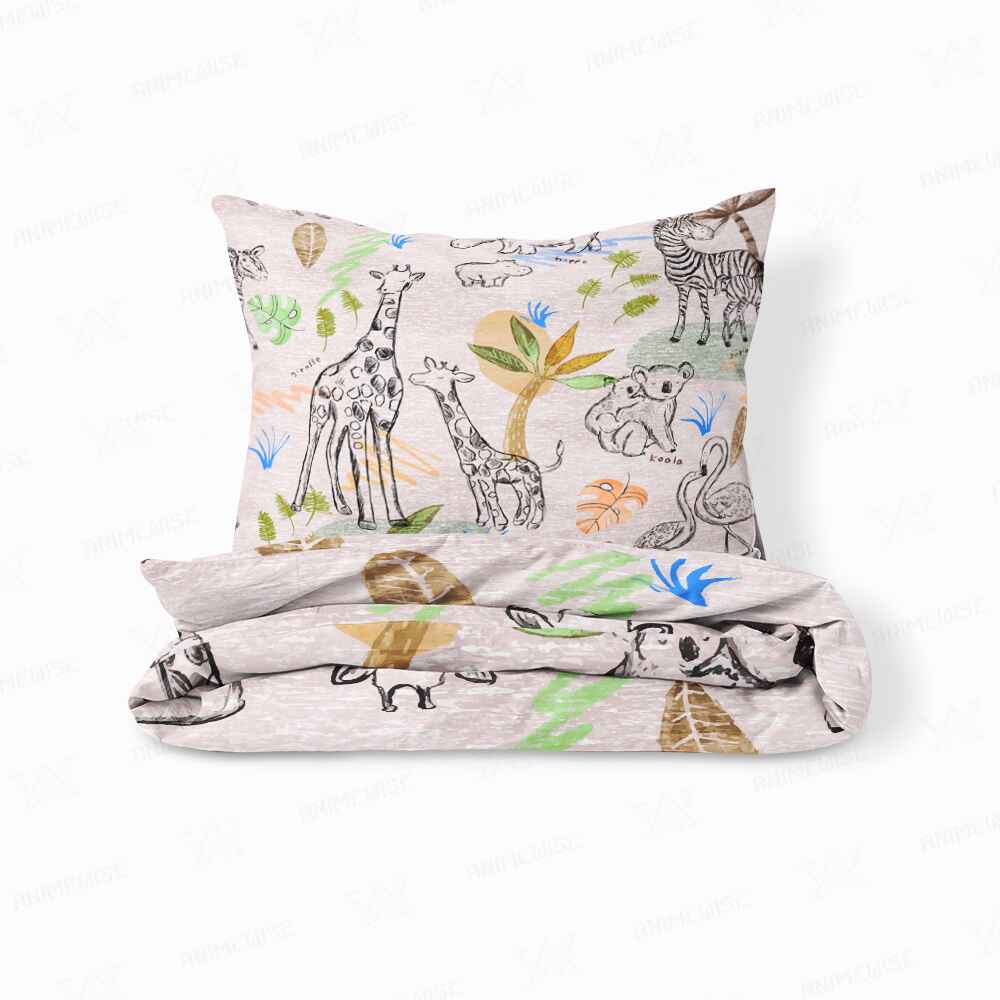 Safari Art Animals Comforter Set