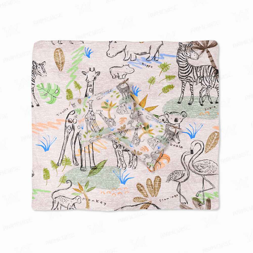 Safari Art Animals  Duvet Cover Bedding