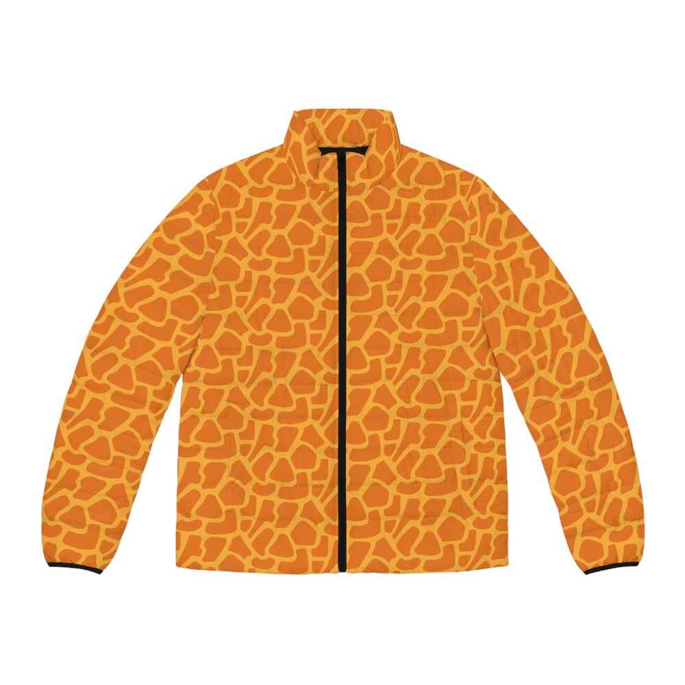 Giraffe Pattern Safari Puffer Jacket