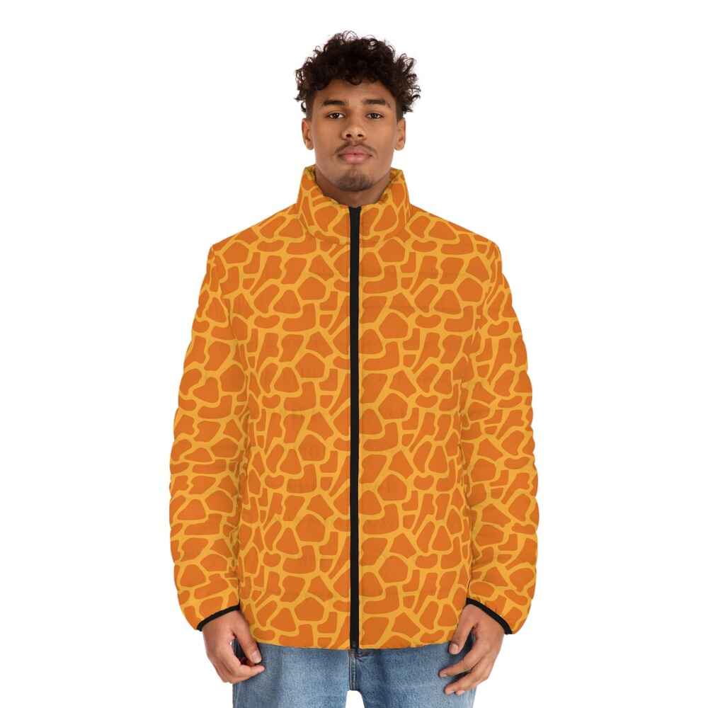 Giraffe Pattern Safari Puffer Jacket