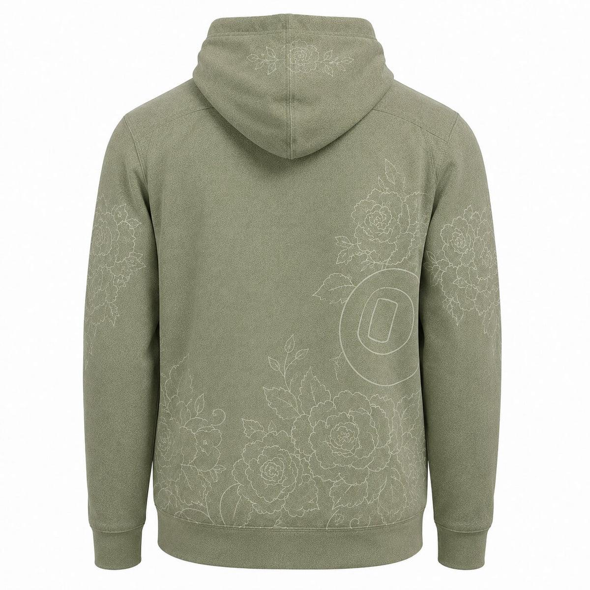 Sage Bloom Pullover Graphic Hoodie