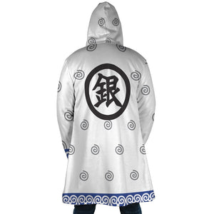 White Yaksha Fleece Hooded Cloak Coat