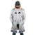 White Yaksha Fleece Hooded Cloak Coat