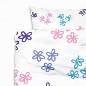 Sakura Lavender Floral Pattern Comforter Set Bedding