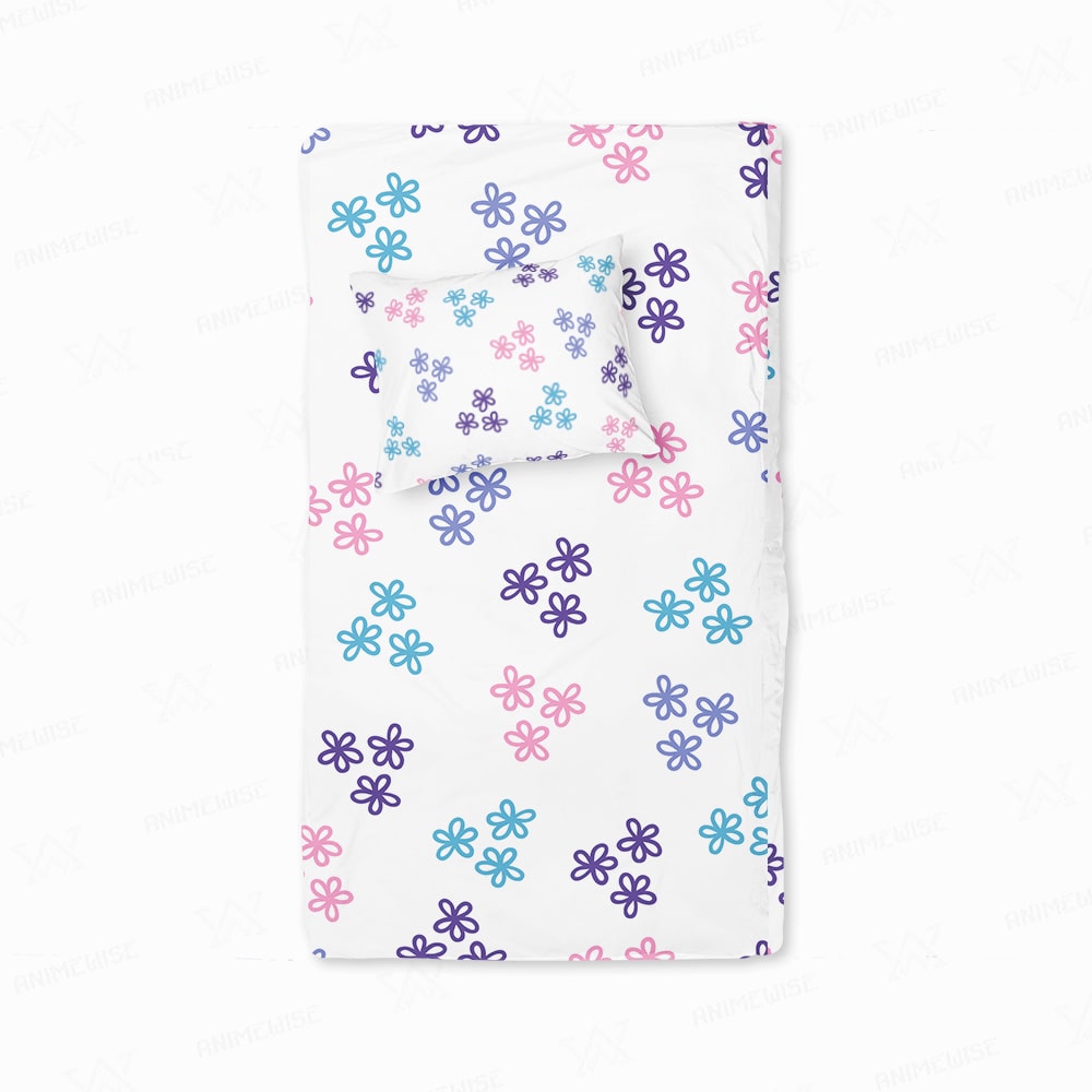 Sakura Lavender Floral Pattern Duvet Cover Bedding