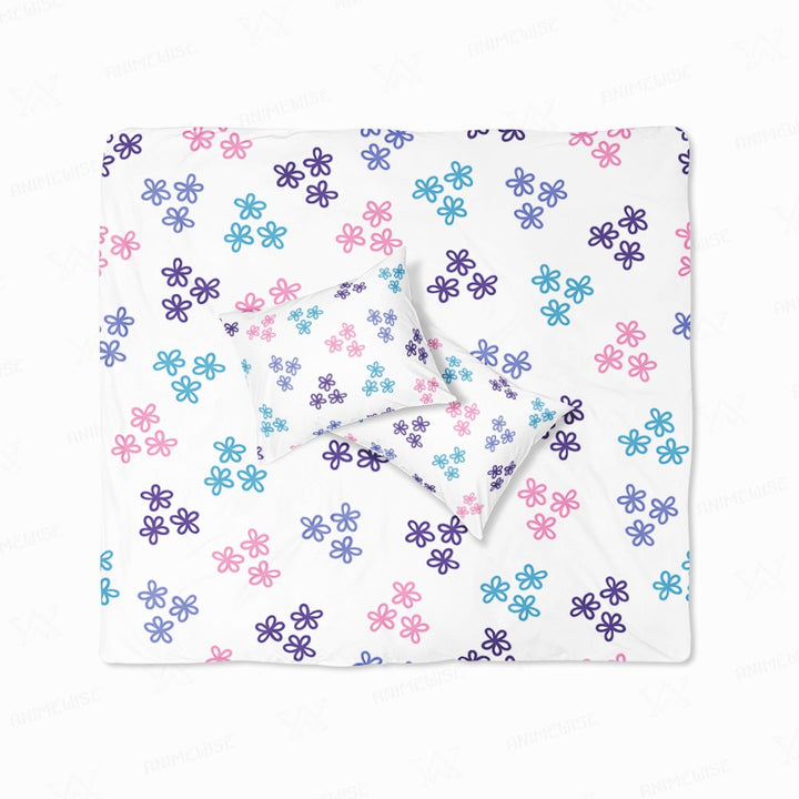 Sakura Lavender Floral Pattern Duvet Cover Bedding
