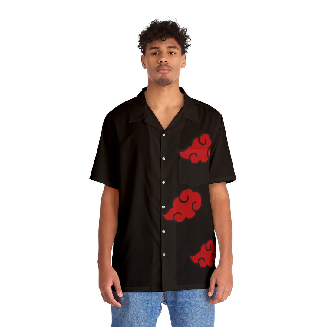 Clouds Pattern All Over Brushed Button Up Hawaiian Shirt
