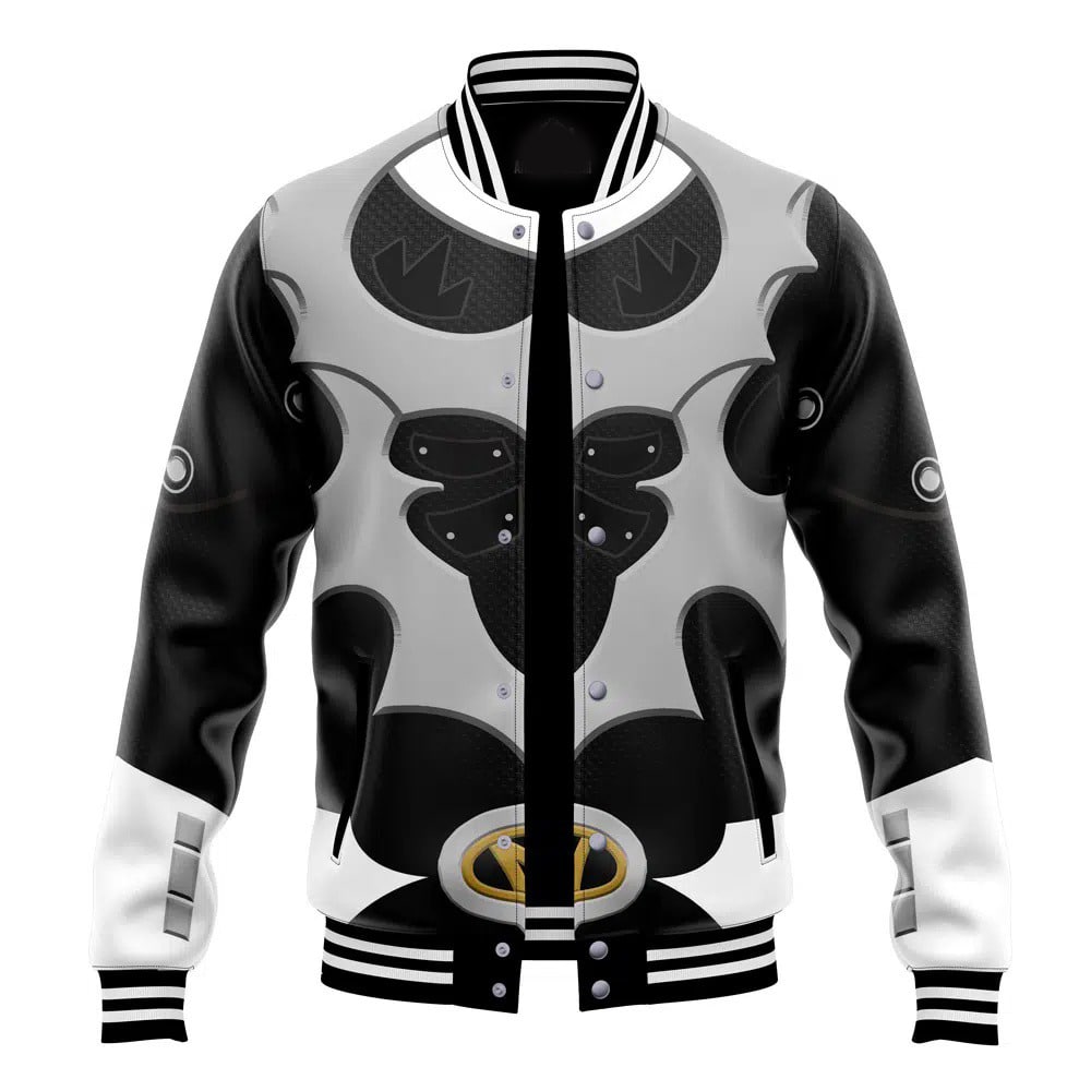 Silver Psycho Rangers Varsity Jacket