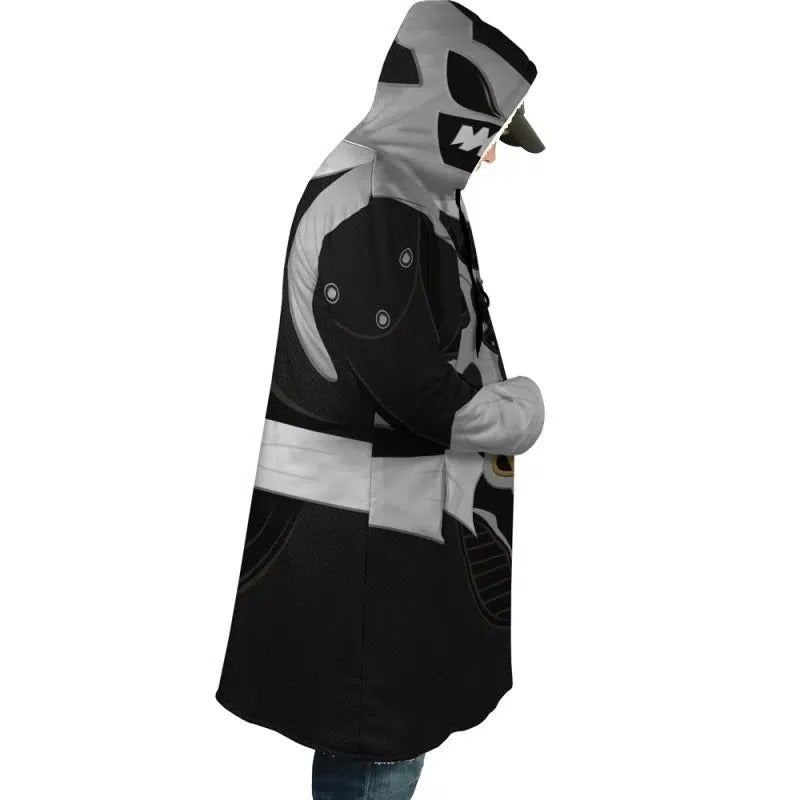 Silver Psycho Ranger Hooded Dream Cloak Coat
