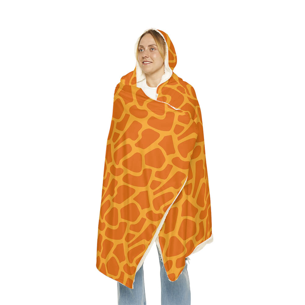 Giraffe Pattern Safari Snuggle Blanket