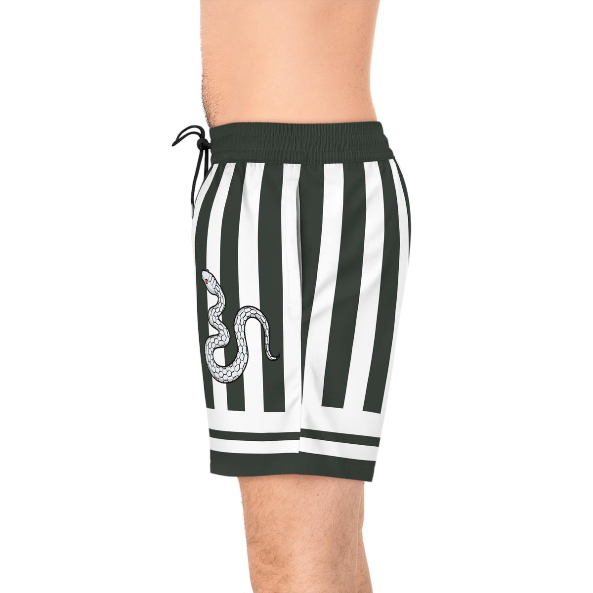 Snake Pillar Classic Stripe Slayers Pattern Swim Shorts