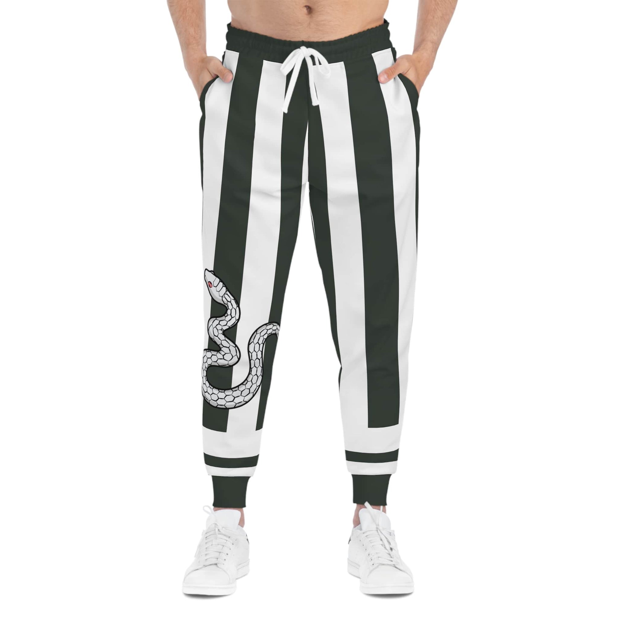 Snake Pillar Classic Stripe Pattern Sweatpants Joggers