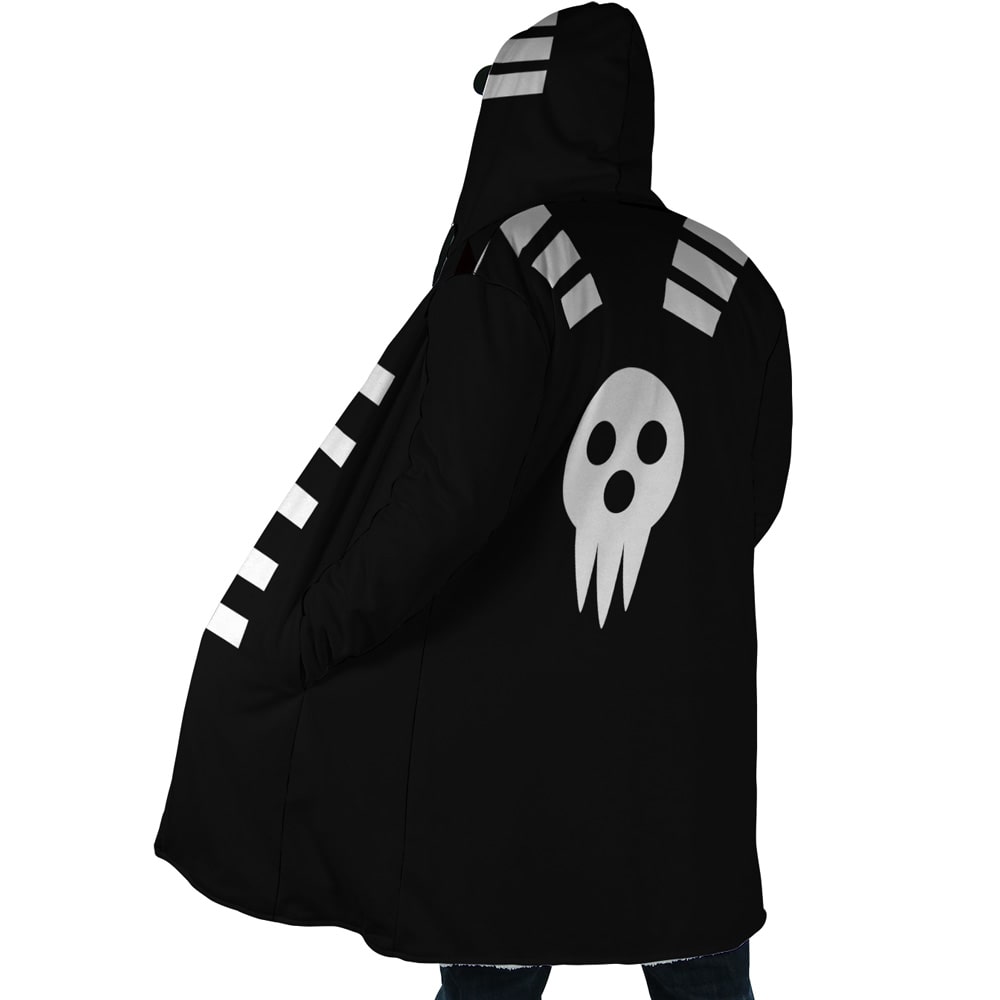 Soul Eater Demon Scythe Hooded Cloak Fleece Coat