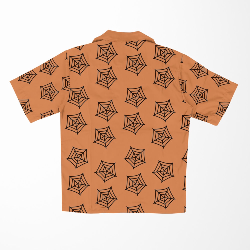 Spider Web Pattern Hawaiian Shirt