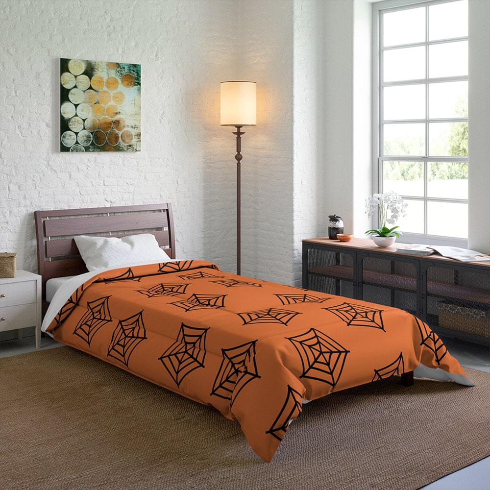 Spider Web Pattern Comforter Set Bedding