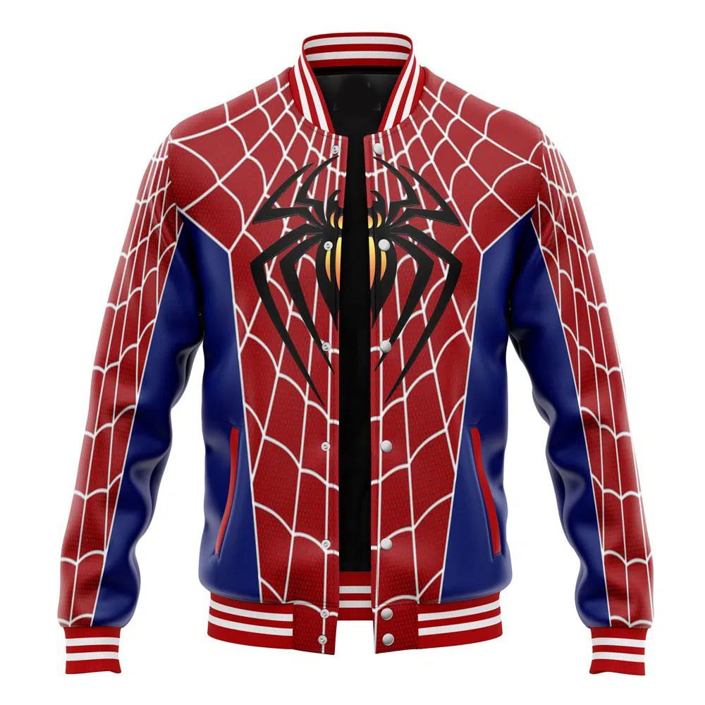 Spiderman Web Varsity Jacket