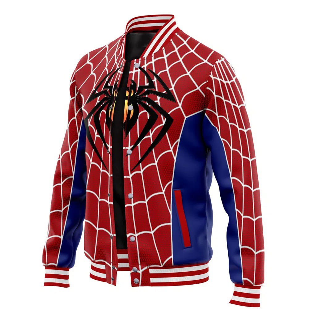 Spiderman Web Varsity Jacket