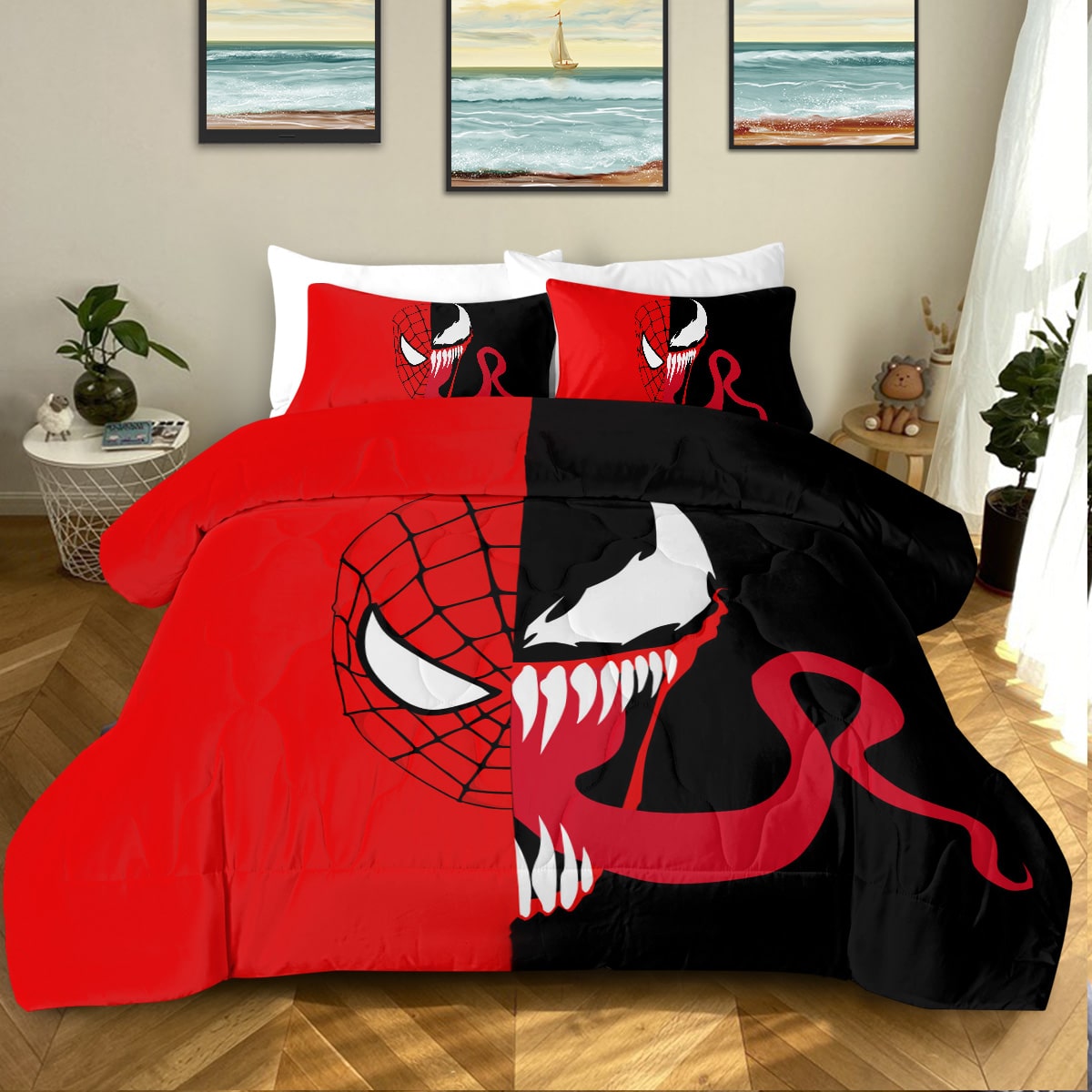 Comic Venom Crossover Half Blood Comforter Set Bedding