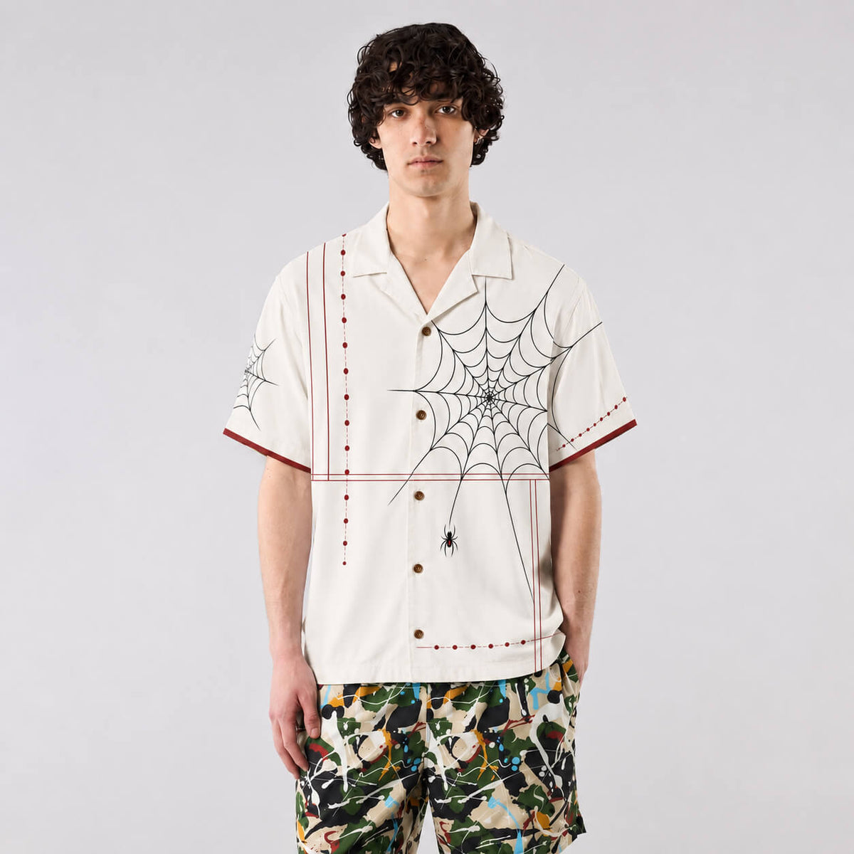 Spiderweb Button-Up Shirt