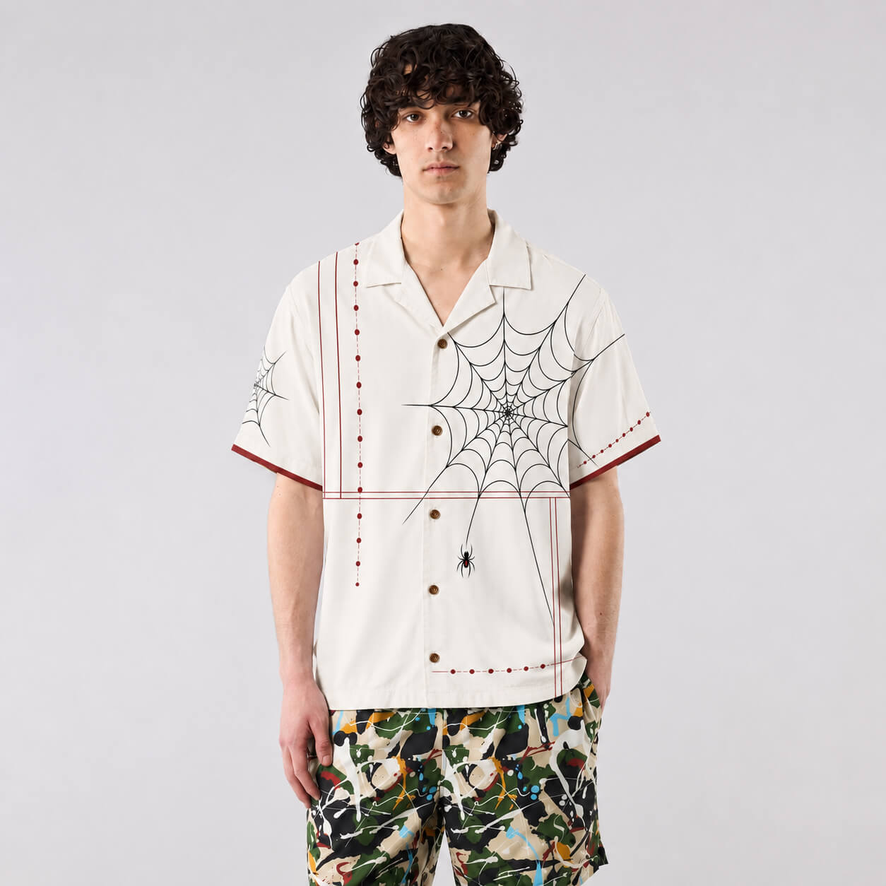 Spiderweb Button-Up Shirt