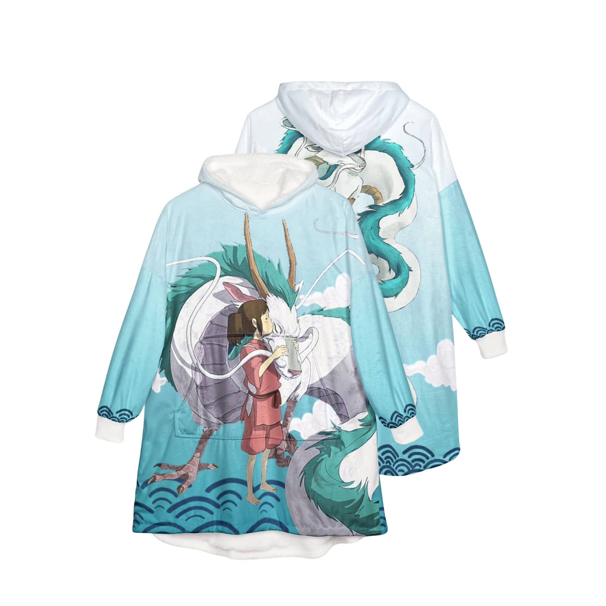 Haku Dragon Spirited Oversized Blanket Hoodie
