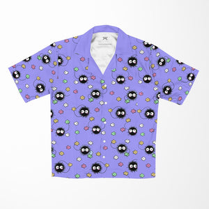 Soot Sprites Spirited Away Button up Hawaiian Shirt