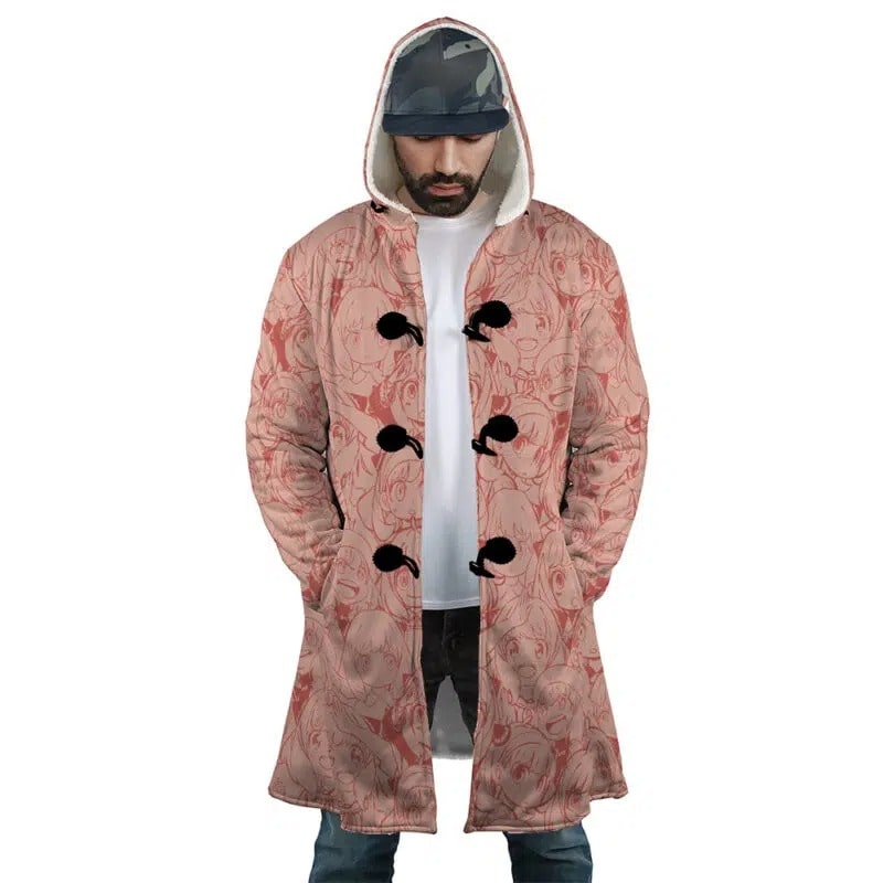 Kawaii Sketch Hooded Dream Cloak Coat