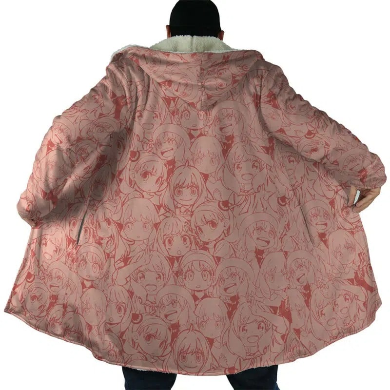 Kawaii Sketch Hooded Dream Cloak Coat
