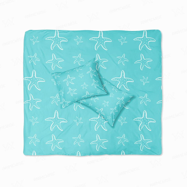 Star Fish Brushed Exquisite Microfiber Printed Duvet Cover Bedding