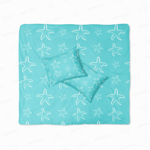 Star Fish Brushed Exquisite Microfiber Printed Duvet Cover Bedding