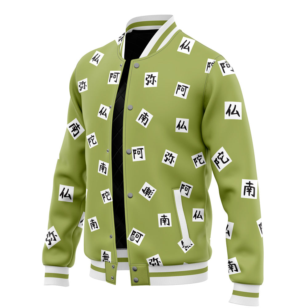 Stone Pillar Pattern Baseball Jacket